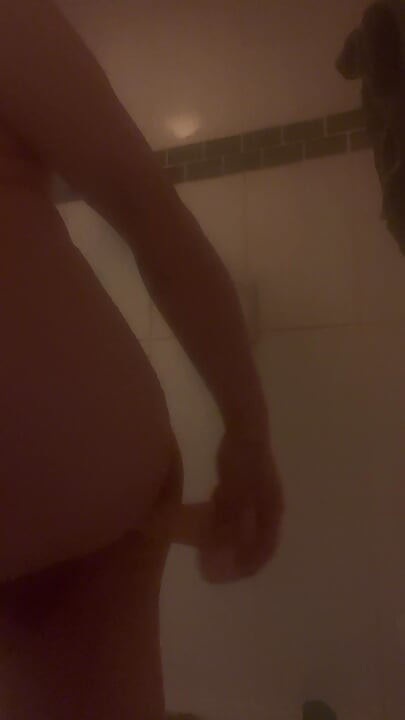 Anal fun in the shower