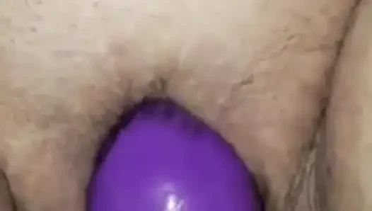 Tied Polish SSBBW stimulating her pussy with powerful wand