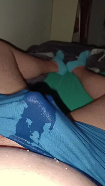 28 Chubby Boy pissing in His tight undies