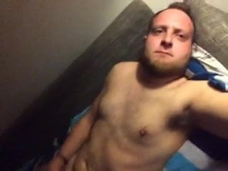Horny man masturbating (3)