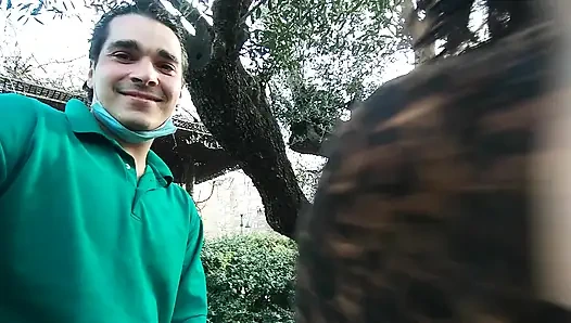 (RISKANTE ÖFFENTLICHKEIT) SEX UND SPERMA IM PARK, FAST ERWISCHT