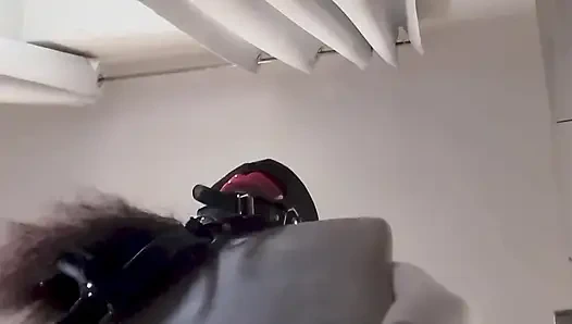 Blindfolded and Gagged MILF Gets Fucked in the Pussy and Mouth