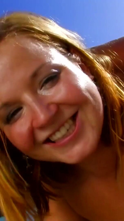 Big redhead beach babe takes stranger doggystyle | Clip 3