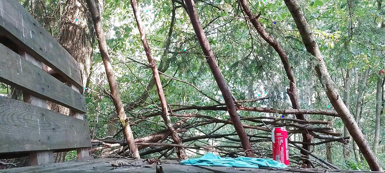 jerking off in the woods