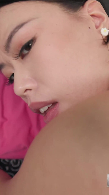 Jade Sky’s POV She Strips Slow, Licks Her Shaved Slit Raw Then Sucks a Giant Cock Deep While He Fucks Her Hard