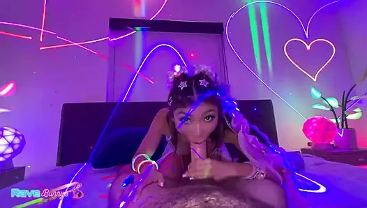 Clara Trinity Rides Brian Hard In Reverse Cowgirl Until He Busts!