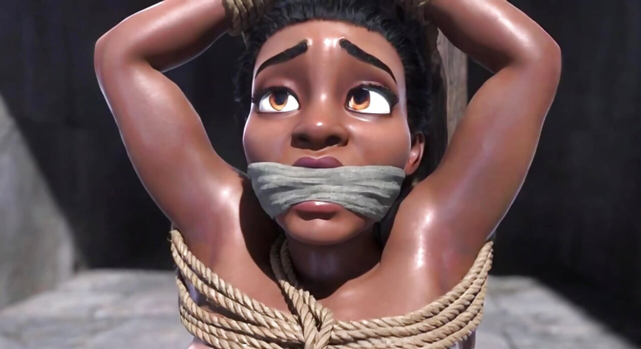 Pregnant African Slave in Bondage - Desperate for More Cum & Breeding