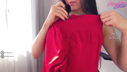 ASMR: Sıcak kız arkadaşım spor kıyafetleri deniyor