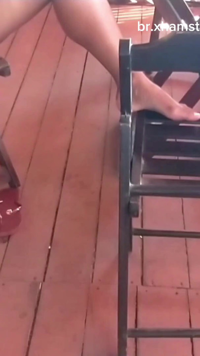 Showing her panties at the bar | Clip 1