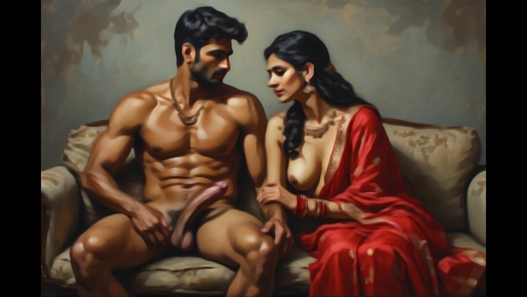 Horny indian couple with neighbour girl shared hot threesome sex hd video