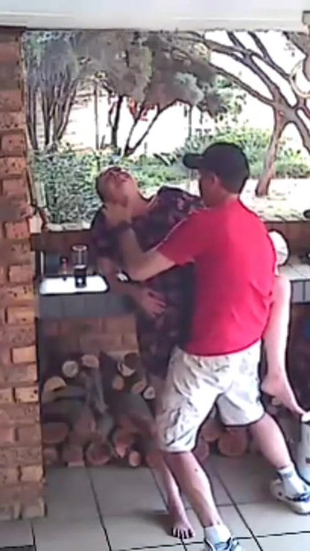 Powerful moment from "Spycam: CC TV self catering accomodation couple fucking on front porch of nature reserve"