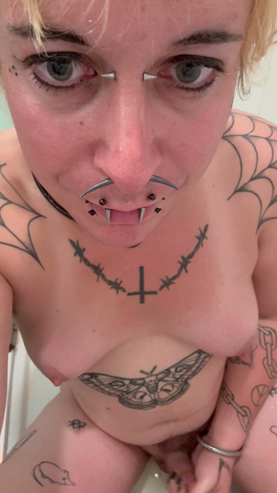 Morning drink for punk tranny slut