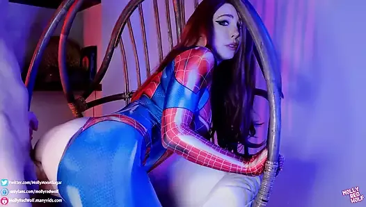 Sexy Mary Jane Fucks in Spiderman Costume - Mollyredwolf