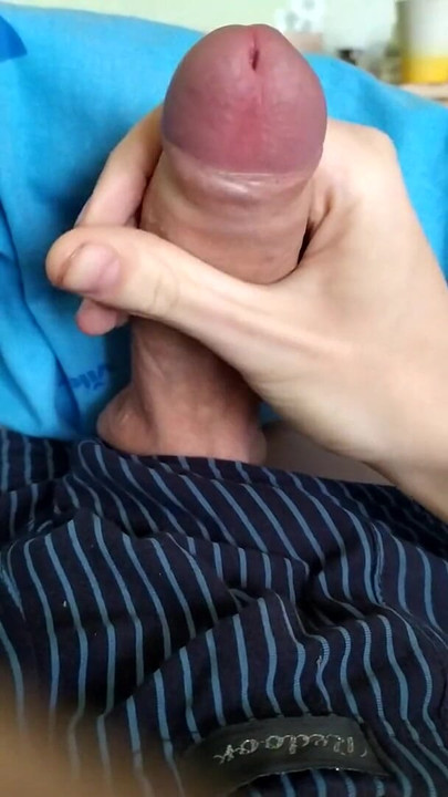 Schoolboy plays with his penis while his parents and his roommate don't see