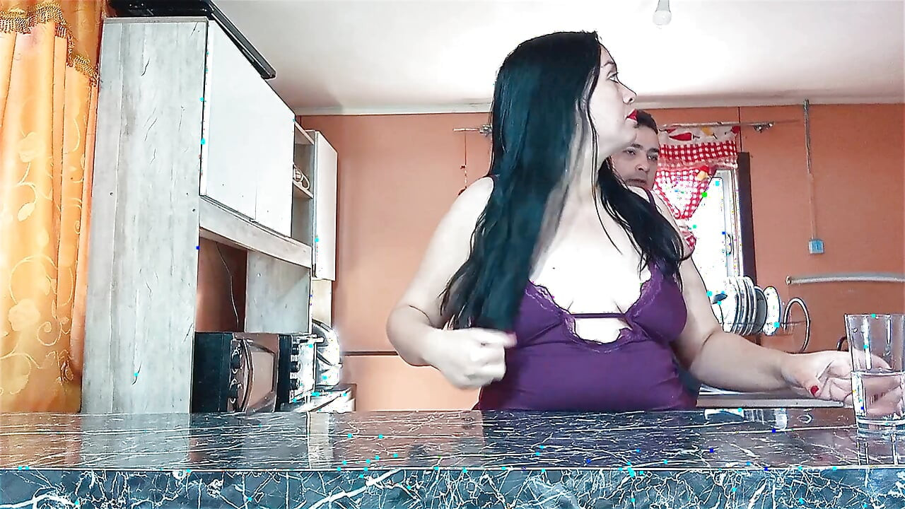 I fucked my Latina stepmom in the kitchen. Taboo sex.