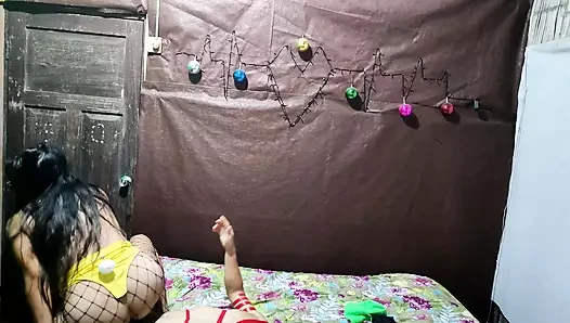 STEPMOTHER RIDING HER BEARDED STEPSON'S DWARF COCK LIKE A SLUT