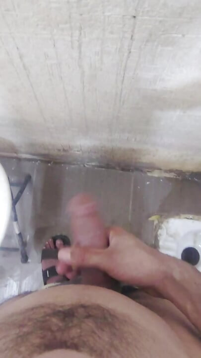 Masturbating in bathroom with big White dick full video bathroom