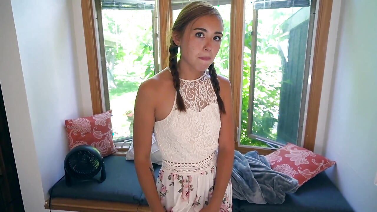 Naughty babysitter caught red-handed