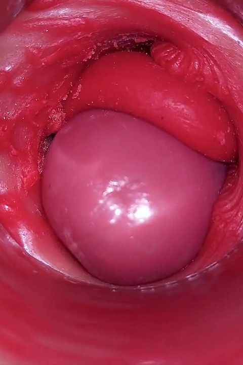 큰 자지 장난감으로 질에 있는 캠걸 자궁 경부 POV 카메라 내부