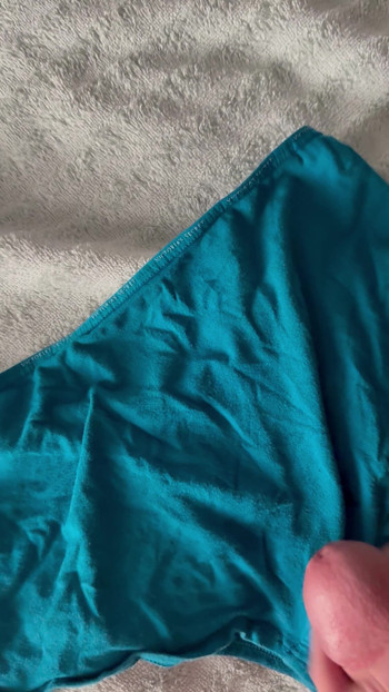 Cum on wife’s panties 3