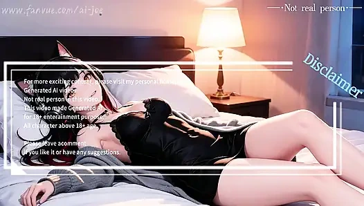 Siyah ve kızıl saçlı seksi bir kız, son derece zor bir poz verdi. Gelip bir bakmalısın! Yapay zeka tarafından oluşturulmuş