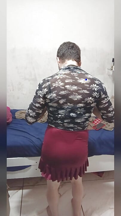 Carol crossdresser in bedroom