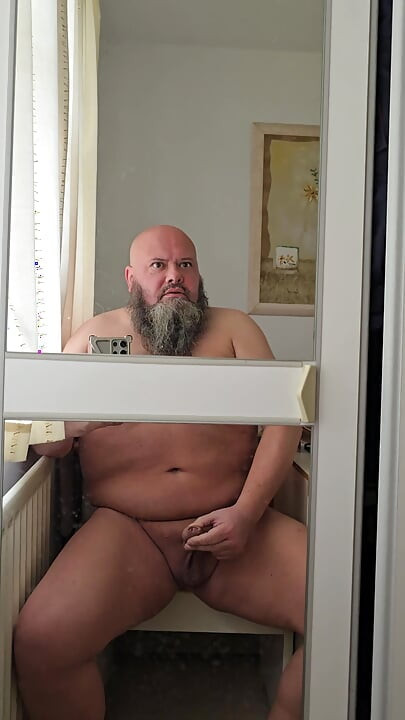 Seated Mirror Masturbation