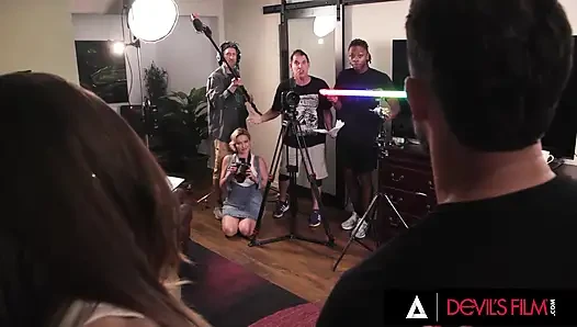 DEVILS FILM - Ella Reese Teases Horny Housemate Seth Then Breaks Script For Cheating Fuck On Set
