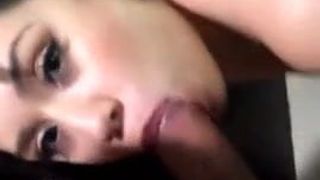 Girls Gets Out Of Shower And Sucks Big Cock