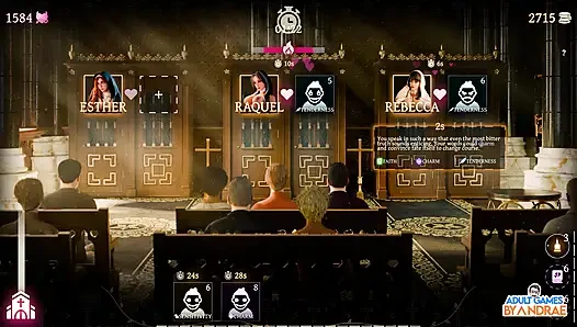 Stepsisters in Sin Gameplay Part 14 - Rebecca Holds the Key Inside Her Pussy