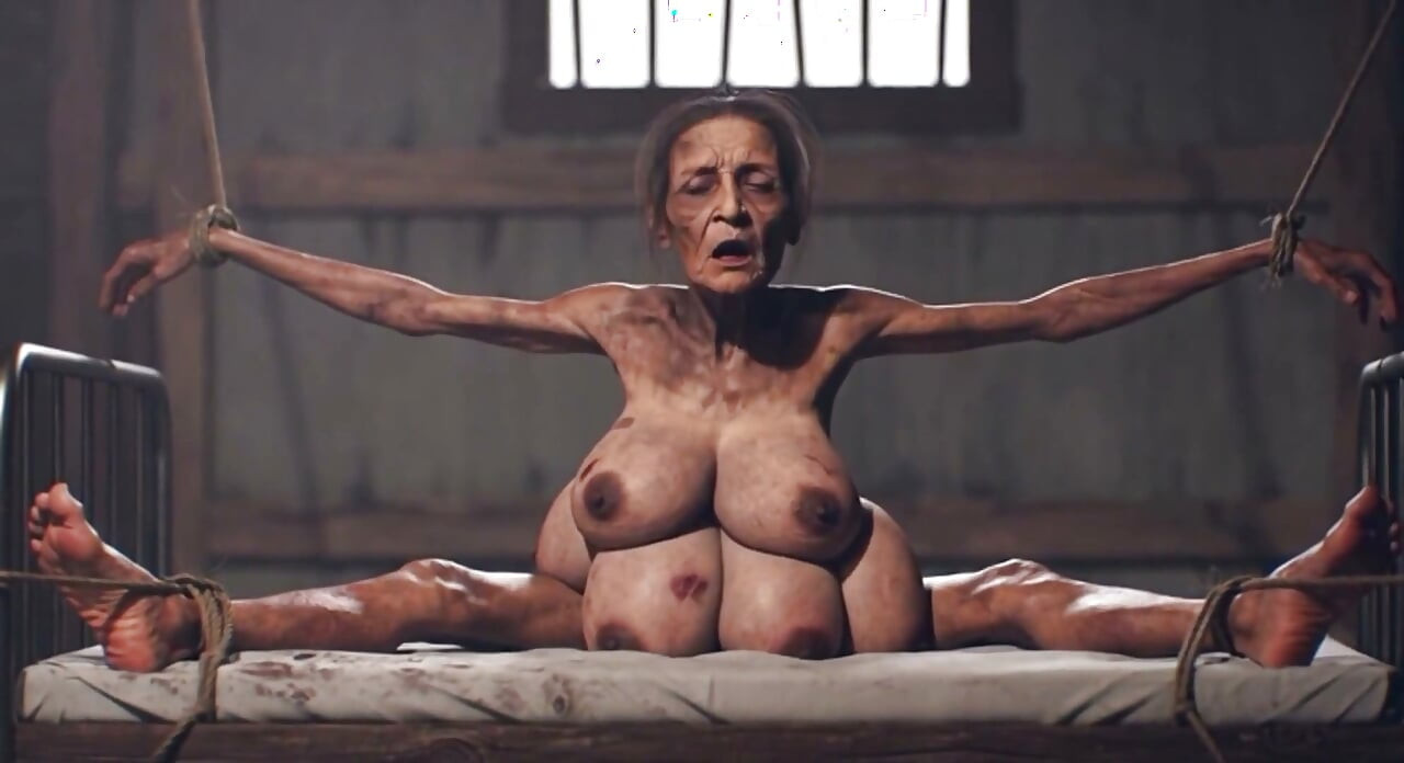 Old Granny with 6 Breasts in Bondage - Extremely Horny & Cumming Hard (ai)