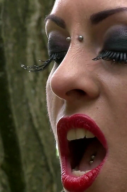 Threesome Wild Outdoor BDSM with Hot Girls and Old Man Cock