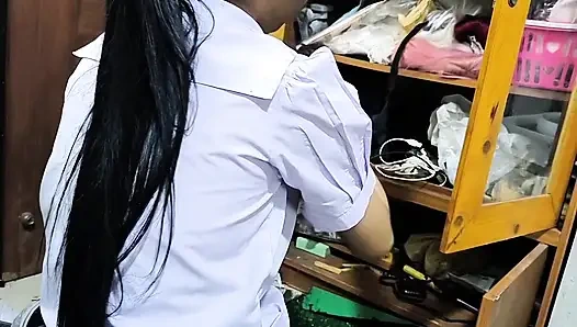 POV thai Student nong cherry (behind the scene)