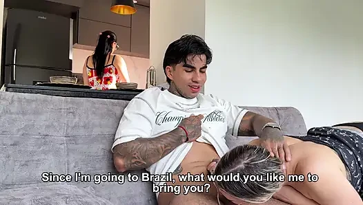 MILF neglects her boyfriend while her stepdaughter fucks him behind her back