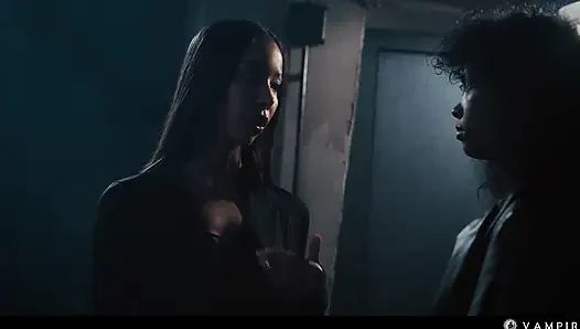 Ebony Vampire Seduces Female Mistress - Lesbian Hardcore Fantasy