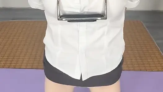 An Office Lady, After Work, Secretly Asks Her Host for a Job Appointment Behind Her Boyfriend's Back