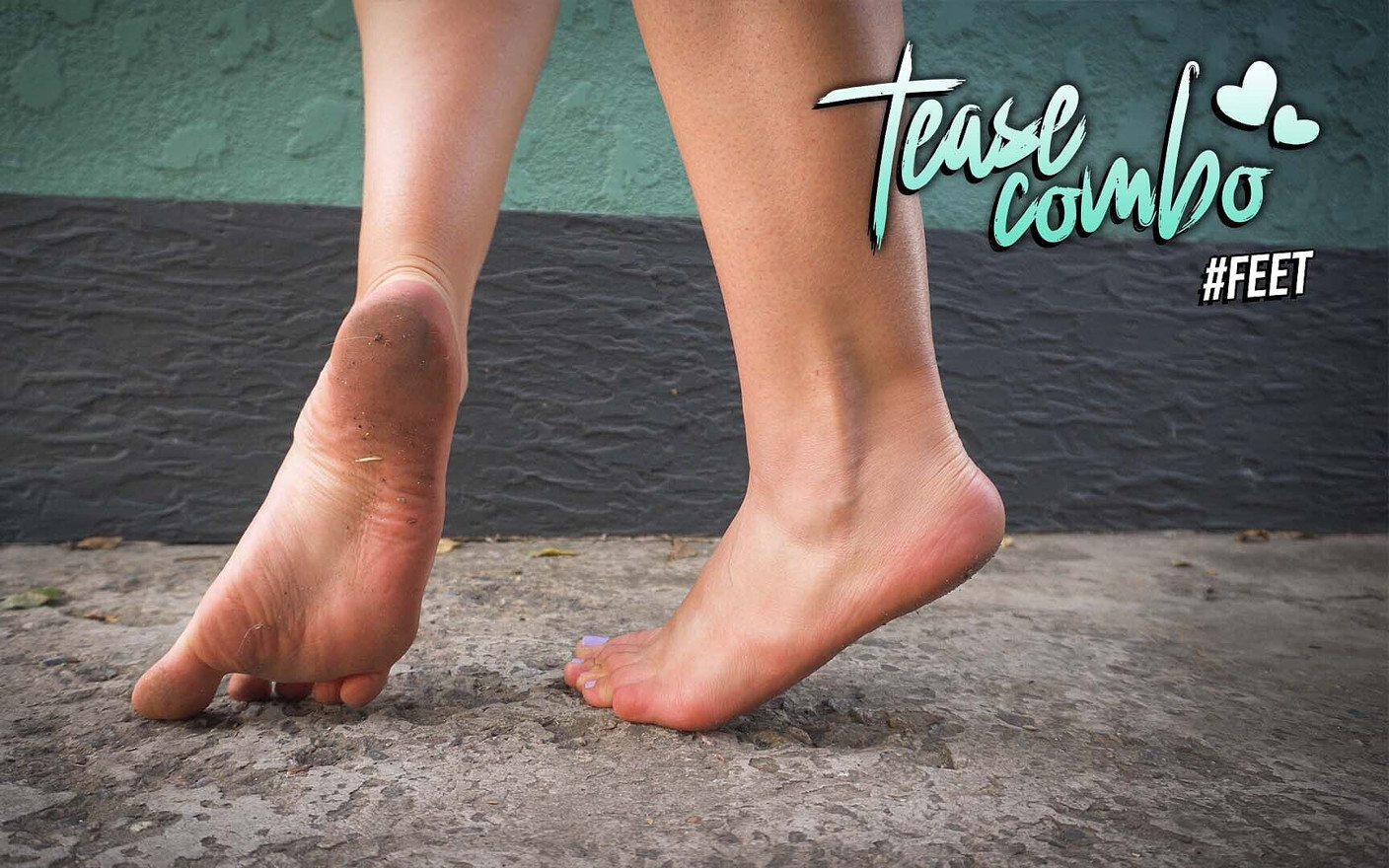 Walking Barefoot on Concrete Dirty Soles Fetish