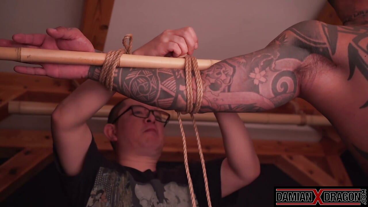 Damian Dragon Stays Quiet As Dominant Mature Man Encho Kinbaku Restrains Him