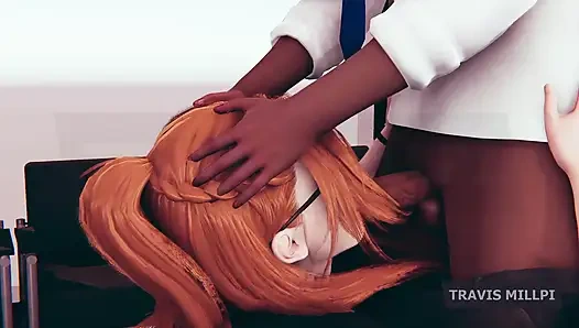 Rayuan kantor sama sekretaris semok rambut merah setelah hukuman berjam-jam