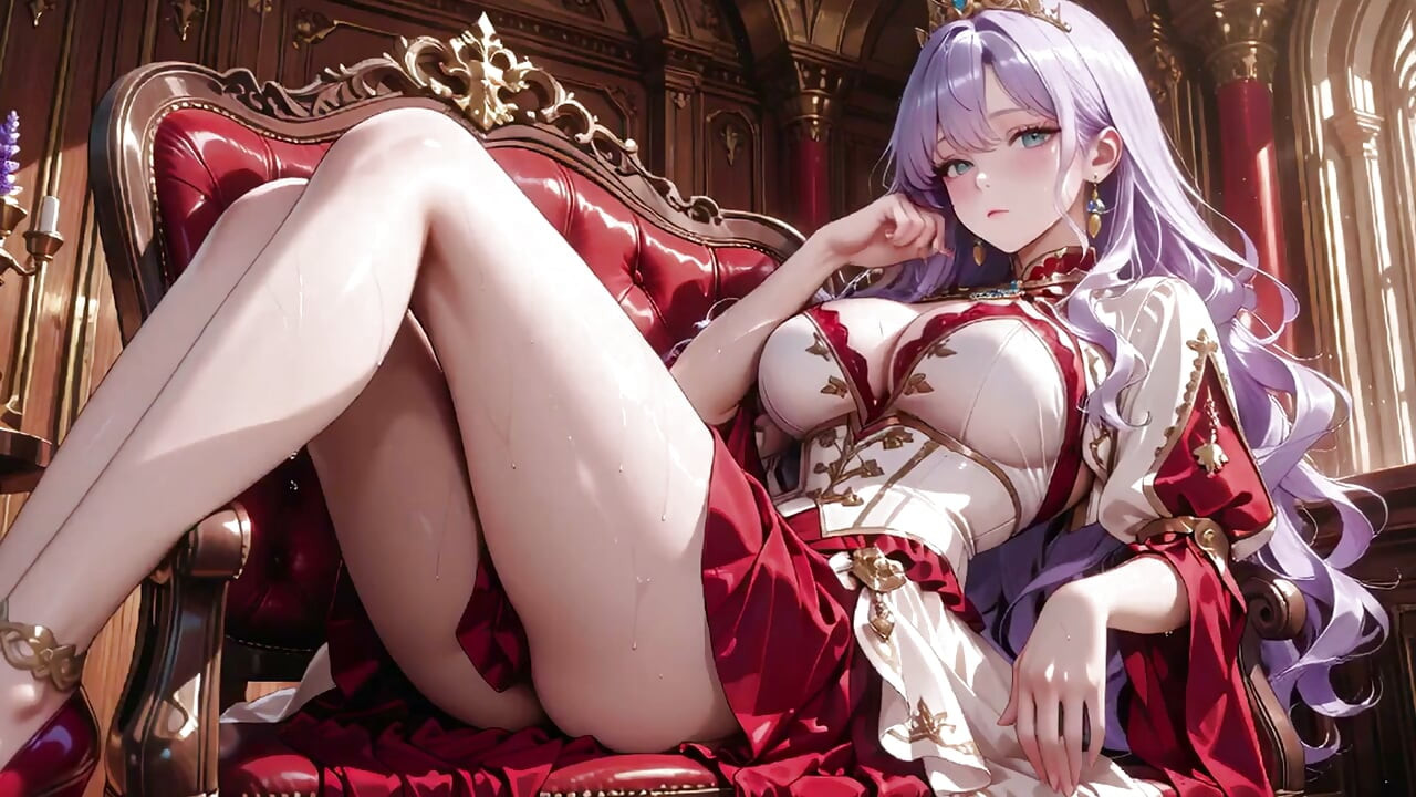 The Purple Queen! Lazy Coronation on the Golden Throne, Red & White Haute Couture Is Insane!