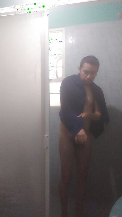 Showering very pleasantly