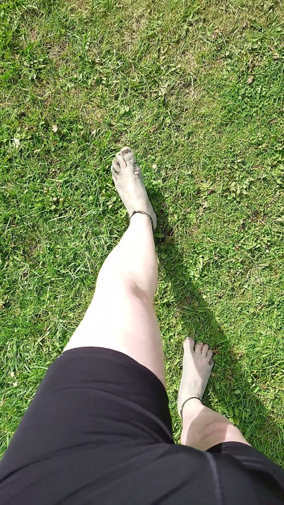 Beach Walk with Dirty Feet