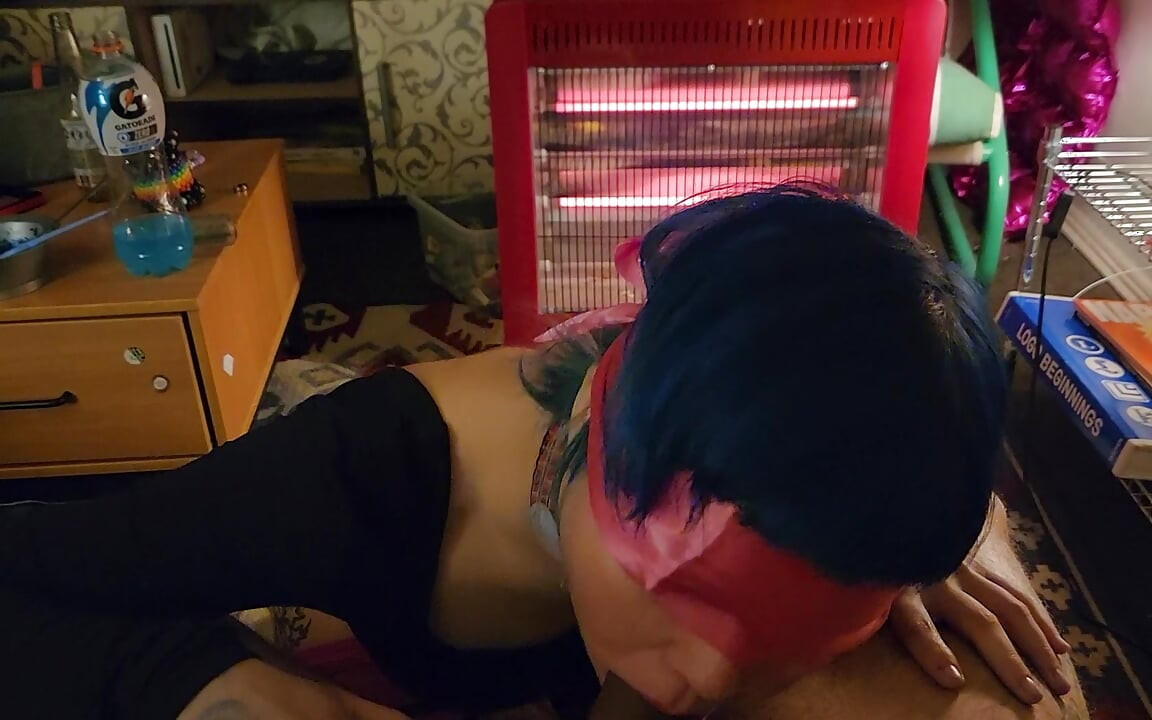 Blue haired girl
