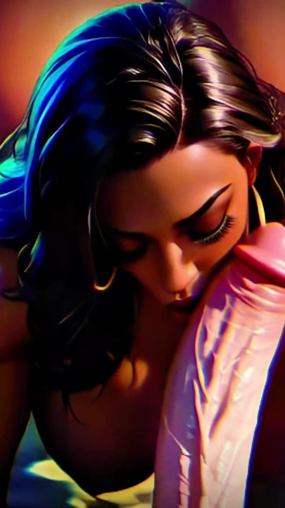 Big Boobs And Ass Ebony Goddesses - White Cock Worship: Dark ASMR & Extreme Contrast (4K AI Animated Porn) | Clip 1
