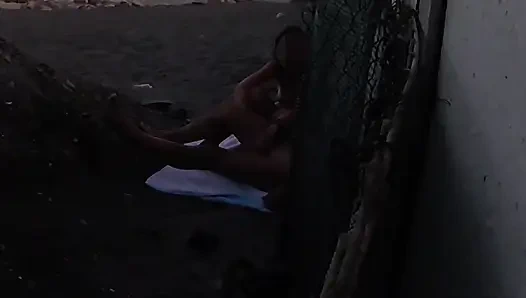 Flashing My Cock in Front of My Stepdaughter in a Beach and She Helps Me Cumshot in Front of Everyone
