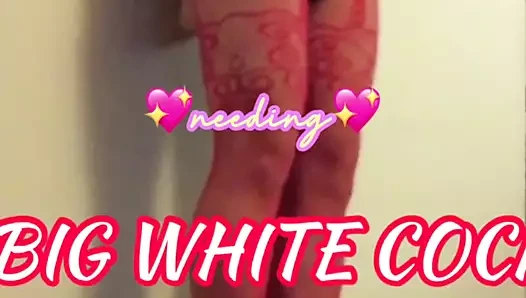 fuckmeat - Pounding dildo on wall standing