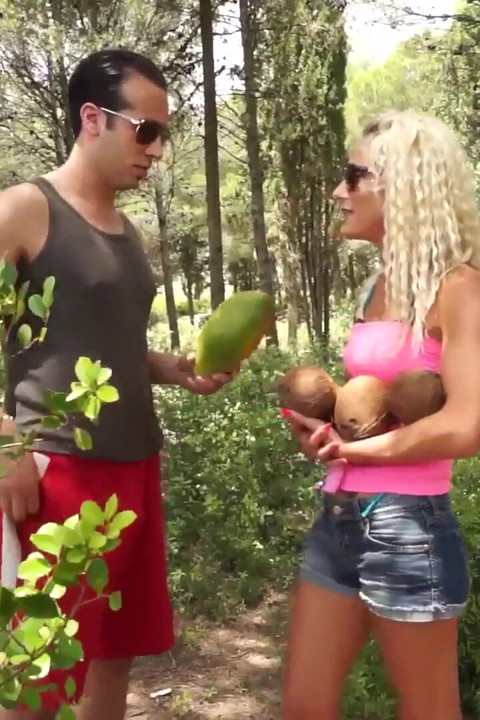 Pierced Blonde Gets Anally Fucked and Facialized Outdoors