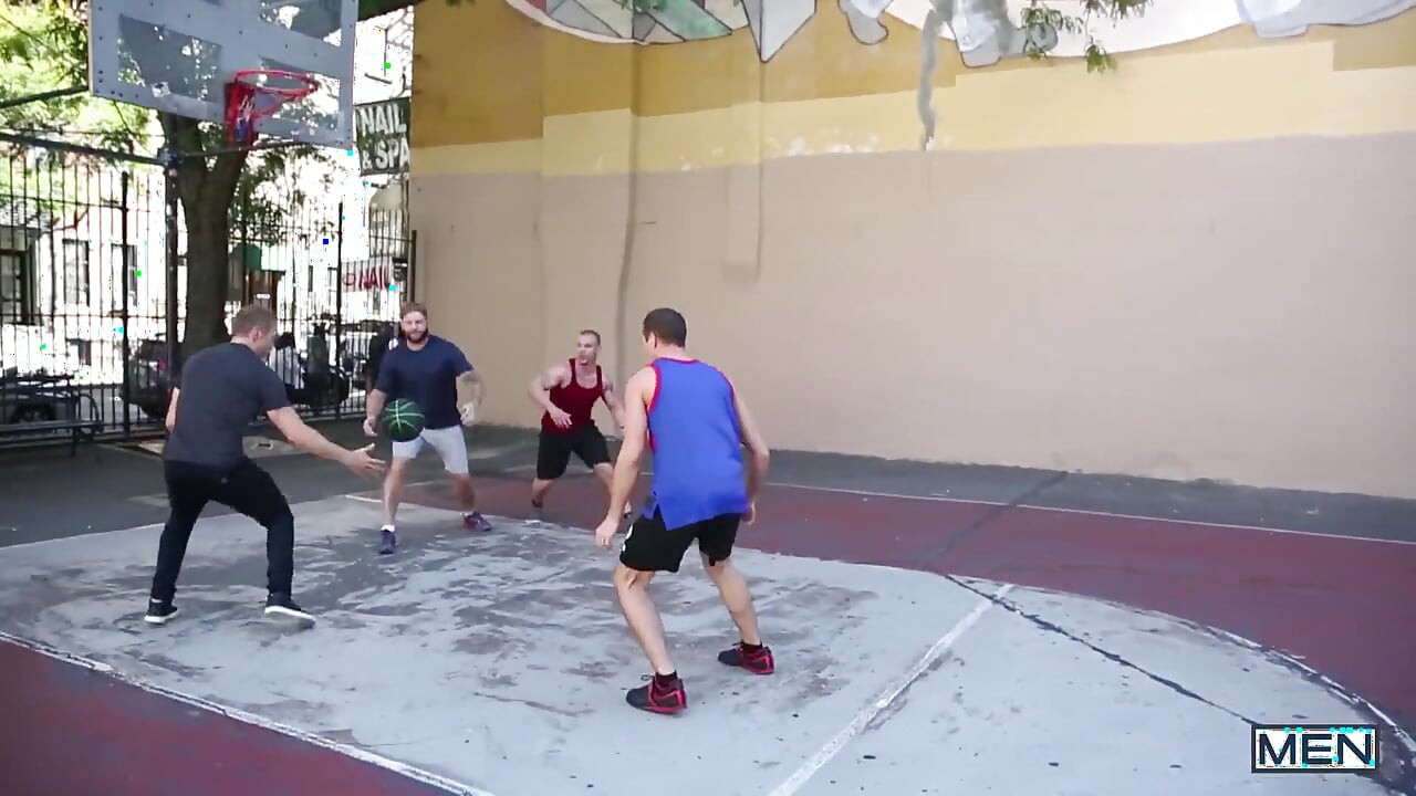 Big Dick Adam Bryant & Scotty Shoot Hoops Then Sneak Away for Some Hot Backdoor Ass Pounding