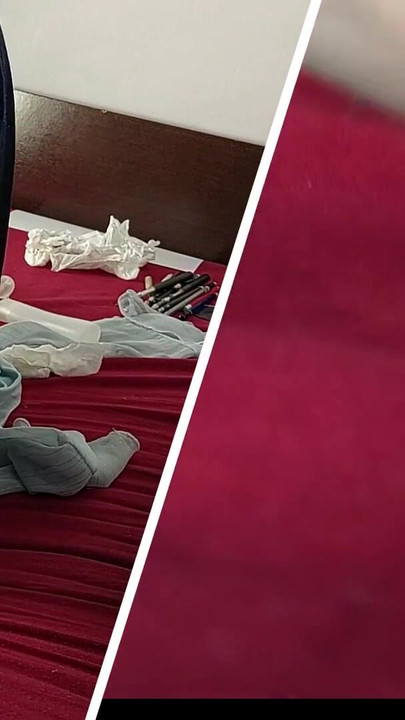 Must-share moment from "Horny mom undresses and masturbates with moans. Naughty sexy milf tries on naked clothes."