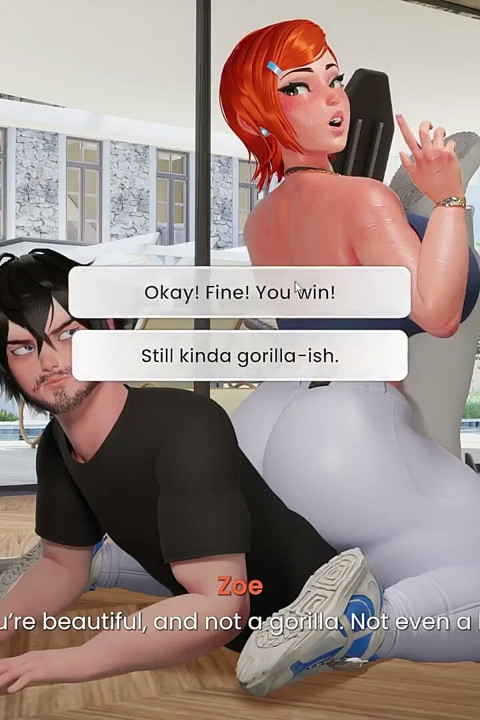 Mansion Days Animated 3D Game 9 - Ginger Gym Girlie Sucks Cock